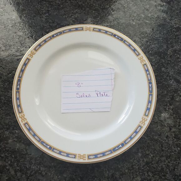 VINTAGE Syracuse Mistic Blue Salad plates Set of 2 - Picture 2 of 6